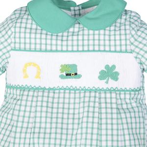 Ropa de Bebé Hecha a Mano y Personalizada, Estilo San Patricio, con Volantes, para Niño, Verano, Lujo, Spandex/Algodón, Cierre de Botones, OEKO-TEX, OEM/ODM - Product Image 1