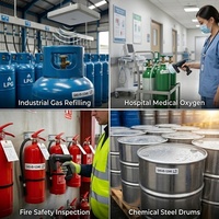 Étiquette RFID flexible pour bouteille de gaz sur métal, forme incurvée, adhésion pour réservoir d'oxygène, imprimable UHF