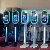 Photomaton portable le plus récent, vente chaude, photomaton 360° à rotation automatique, plateforme circulaire en métal, supportant de 2 à 7 personnes