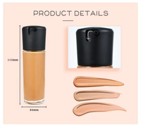 Fond de Teint Liquide Vegan Couvrant Longue Tenue Imperméable Effet Mat Brillant Anti-Crépulations Base Correctrice Marque Privée
