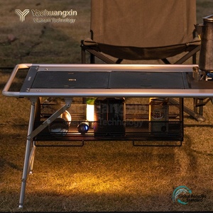 Cesta de Almacenamiento Plegable de Acero Inoxidable para Accesorios de Camping al Aire Libre con Compartimentos Divididos y Diseño Portátil - Product Image 2