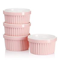 Crème glacée en céramique ramequins plats soufflés allant au four bols en grès crème brûlée crème pâtissière gâteaux de lave pouding Mini Desserts confiture