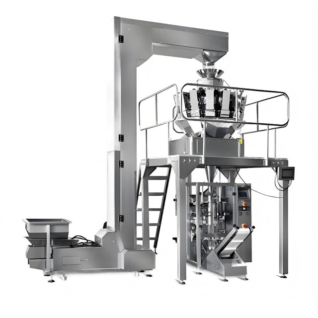 Anxu Fully Automatic Plantain Potato Chips Packaging Line Plastic Bags Nitrogen Filling 80-150 Bags/m 380V/220V 304 Stainless