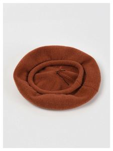 หมวกเบเร่ต์ไหมพรมผสมแบบใหม่สำหรับฤดูใบไม้ร่วงและฤดูหนาว หมวกทรงจิตรกรสีพื้นเรียบง่าย สไตล์ลำลองสำหรับผู้หญิง - Product Image 5