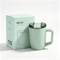 Tasse à café isotherme personnalisée avec logo et impression sur mesure, avec poignée, 450 ml
