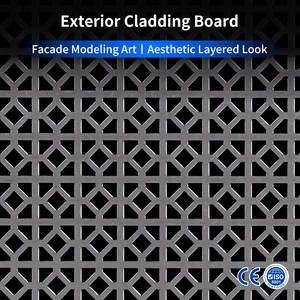 Panneau <span class=keywords><strong>de</strong></span> façade en aluminium perforé, revêtement métallique extérieur, panneau décoratif à motif géométrique moderne pour mur-rideau <span class=keywords><strong>de</strong></span> bâtiment - Product Image 1