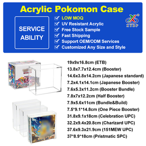 Bán buôn tùy chỉnh rõ ràng Stackable UV bảo vệ acrylic Trò chơi thẻ TCG etb hiển thị hộp Acrylic Booster Trường hợp với nắp từ - Product Image 6
