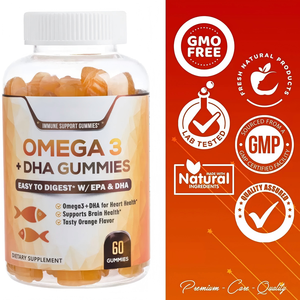 Gummies d'huile de poisson <span class=keywords><strong>DHA</strong></span> à marque privée, très demandées pour le commerce transfrontalier, 60 capsules - Product Image 3