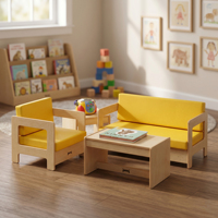 Conjunto de Sofás Modulares para Niños, Sillón de Espuma para Niños Pequeños, Muebles para Guardería, Preescolar, Rincón de Lectura, Entorno de Aula