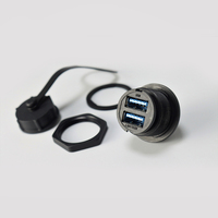 Conector Impermeable con Rosca Macho y Hembra, Conector Hembra USB 3.0, Cable USB 3.1 de 1M/2M