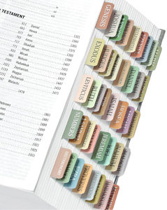 Onglets de <span class=keywords><strong>Bible</strong></span> personnalisés en vinyle laminé, 66 onglets pour l'<span class=keywords><strong>Ancien</strong></span> <span class=keywords><strong>et</strong></span> le <span class=keywords><strong>Nouveau</strong></span> <span class=keywords><strong>Testament</strong></span>, imperméables, cadeau chrétien - Product Image 1