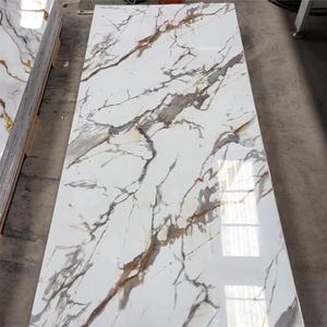 モダンスタイル<span class=keywords><strong>PVC</strong></span>大理石シートUVボード工場直接防水と耐火性ホテルアプリケーション用 - Product Image 3