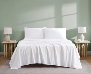 Hotel qualität TEX 100% Baumwolle Bettwäsche Set Woven Simple 80 Solid Bettwäsche - Product Image 1