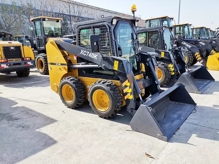 Chinese Top Brand Mini Skid Steer Loader XC740K Rated Load 750KG Bucket capacity 0.45CBM for Sale