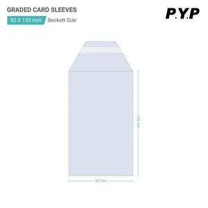 Premium Perfect Fit Size Resealable Graded Card Sleeve For Grading Card Slab