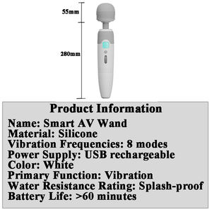 Verwarmende AV-staaf 360 graden rotatie vibrator volwassenen waterdichte siliconen oplaadbare volledige lichaamsmassage seksspeeltje - Product Image 6