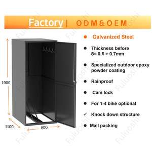 정원 자전거 차고 금속 보관 자전거 캐비닛 아연 도금 강철 자전거 보관 창고 가정용 비바람에 견디는 야외 자전거 창고 - Product Image 5
