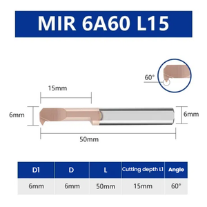Herramienta de Torneado de Roscas Internas de Diámetro Pequeño <span class=keywords><strong>MIR</strong></span>, Barra de Roscado de Carburo para Orificios Miniatura - Product Image 5
