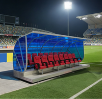 Banc de Reserves de Football de Luxe à 2 Niveaux, Abri Portable pour Substituts et Joueurs DPY-VIP 2-24 Places