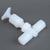 Vanne à aiguille de précision MSK blanche en PFA/PTFE haute pureté, emballée en carton, pour le contrôle de débit en semi-conducteurs
