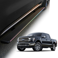 Marchepieds latéraux électriques rétractables pour Ford F-150 en alliage d'aluminium, Plug & Play OBD2, étanches IP67, anti-pincement, avec éclairage LED