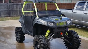 2Pcs काले एलईडी हेडलाइट किट उच्च/कम बीम के लिए पोलारिस खिलाड़ी रेंजर RZR 570 800 900 एटीवी बंद सड़क सरीखी हेडलाइट्स लगाई गई - Product Image 6