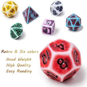 <span class=keywords><strong>Juego</strong></span> de Dados DND Únicos y Divertidos, 7 Piezas, Dados Acrílicos Poliédricos Amarillos y Rojos para Dungeons and Dragons, <span class=keywords><strong>Pathfinder</strong></span>, RPG - Product Image 4