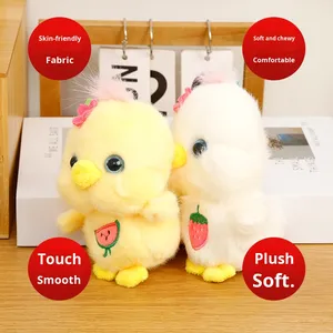 Đáng yêu chút màu vàng gà sang trọng Đồ chơi búp bê dễ thương Vịt Mặt dây chuyền <span class=keywords><strong>Keychain</strong></span> và túi quyến rũ làm bằng bông - Product Image 3