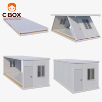 Cbox Maison pliable pour chantier, dortoir, bureau, maison modulaire préfabriquée, conteneur pliable en kit