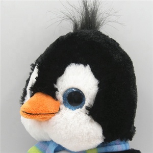 Juguetes de Peluche de Pingüino Baratos, Pingüino de Ojos Grandes con Bufanda - Product Image 3