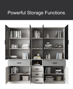 Design Student School <strong>White</strong> Office Luxury Wooden <strong>Bookcases</strong> 2-Doors <strong>Corner</strong> Children Bookshelf With Cabinet - Product Image 5