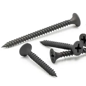 Grosir Stainless Steel Black Oxide Self-Tapping Gipsum Bugle Head Black Drywall Screw