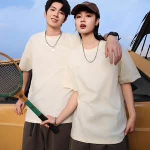 Fabricación de ropa de calle de alta calidad, camiseta en blanco, 200gsm, peso pesado, logotipo estampado, lavado ácido, camisetas para mujer - Product Image 6