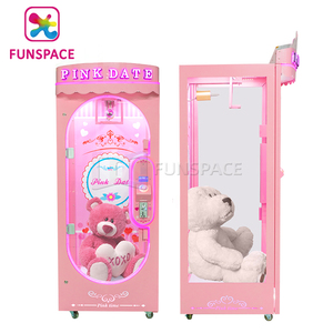 Funspace Aluminium Rail Grue Griffe Ciseaux Vending Coin Operated Arcade Game Machines Toy Cut Prize Machine pour jeu d'arcade - Product Image 5