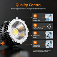 Lentille réflectrice LED ronde à 60 degrés COB, directement de l'usine, pour éclairage sur rail et luminaires encastrés