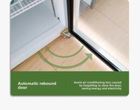 Réfrigérateur commercial à trois portes vitrées, refroidissement par air, acier inoxydable, commande numérique, pour supermarché