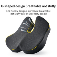 Coussin de siège en mousse à mémoire de forme pour chaises de bureau et sièges de voiture ergonomique pour le soulagement de la sciatique