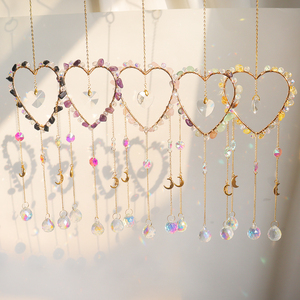 เครื่องดักแสงอาทิตย์คริสตัลรูปหัวใจแบบขายส่ง เครื่องดักแสงอาทิตย์ทำมือแบบแขวนขนาดใหญ่ เครื่องดักแสงอาทิตย์แบบลมตีกลอง - Product Image 2