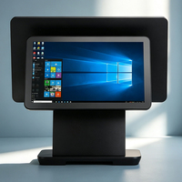 Terminal POS Táctil de Aleación de Aluminio Negro de 15.6 Pulgadas, Ultra Delgado, Pantalla Capacitiva de 10 Puntos, Suministro Directo de Fábrica, OEM ODM Personalizado