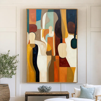 Peinture à l'huile réaliste sur toile, art mural moderne, cowboy western, peinte à la main, pour hommes et femmes, portraits décoratifs de couple