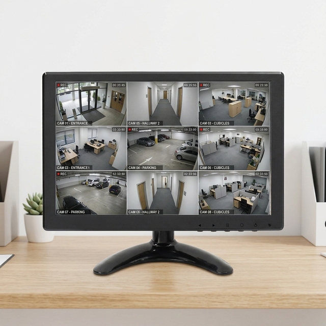 Indoor Use IPS Screen 10 Inch Monitor Full Viewing Angle 1920x1200 FHD 1080P FHD Resolution for Small Store CCTV Monitor