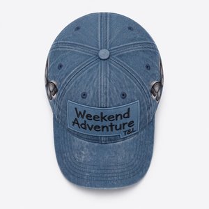 Custom Logo 6 Panel Cap Washed Denim Cotton Front Patch Applique Side <b>Flat</b> Embroidery Gorras Vintage Baseball <b>Hat</b> Supplier - Product Image 6
