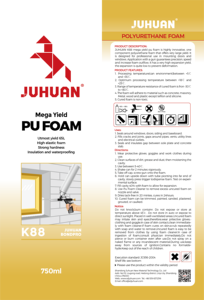 <span class=keywords><strong>Mousse</strong></span> polyuréthane expansée JUHUAN K88 à très haut rendement <span class=keywords><strong>pour</strong></span> l'installation de portes et fenêtres, mastic de calfeutrage (1 paquet) - Product Image 2