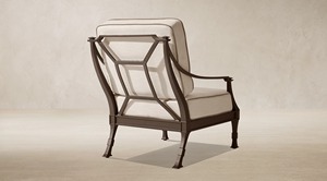 Custom Cast Aluminum Outdoor <b>Sofa</b> Set with Fire Pit Table, Vintage Patio Conversation Set, <b>Waterproof</b> Cushions for Garden - Product Image 5