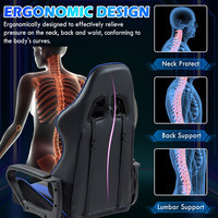 AJUNION Fabricant Fournisseur de chaises de jeu en cuir PU personnalisées avec fonction de massage, réglage en hauteur, fonction inclinable, chaise ergonomique