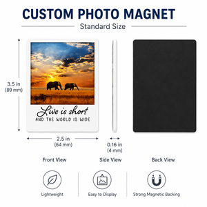 Aimants de réfrigérateur personnalisés de forme rectangulaire moderne, aimants photo pour réfrigérateur DIY - Product Image 5