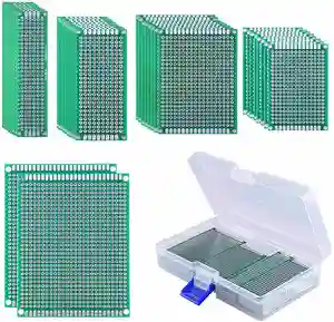 36 adet/takım çift taraflı PCB kartı prototip kiti baskılı devre protokolü için kutu ile DIY lehimleme ve elektronik proje