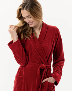 Kimono largo de terciopelo de lujo directo de fábrica para mujer, ropa de dormir lisa de gran tamaño, albornoz maduro, lana de moda para otoño - Product Image 2