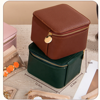 Boîte à bijoux tendance en PU miniature |   Étui à fermeture éclair avec 6 pochettes individuelles |   Organisateur de voyage portable personnalisé avec logo pour boucles d'oreilles et bagues