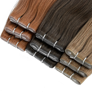 14-28 pollici senza soluzione di continuità 100 grezzo doppio disegnato tessuto di capelli umani invisibile lungo nastro di trama nelle estensioni dei capelli - Product Image 2